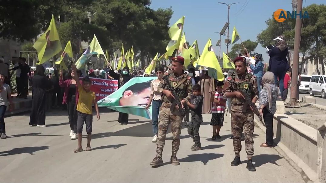 دانیشتوانی ڕەققە دژی گۆشەگیری ئۆجالان ڕێپێوانیان ئەنجامدا