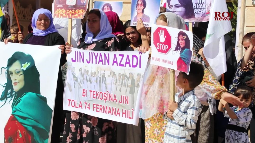 Jinên Êzidî Serhildana ‘Jin, Jiyan, Azadî’ silavkirin