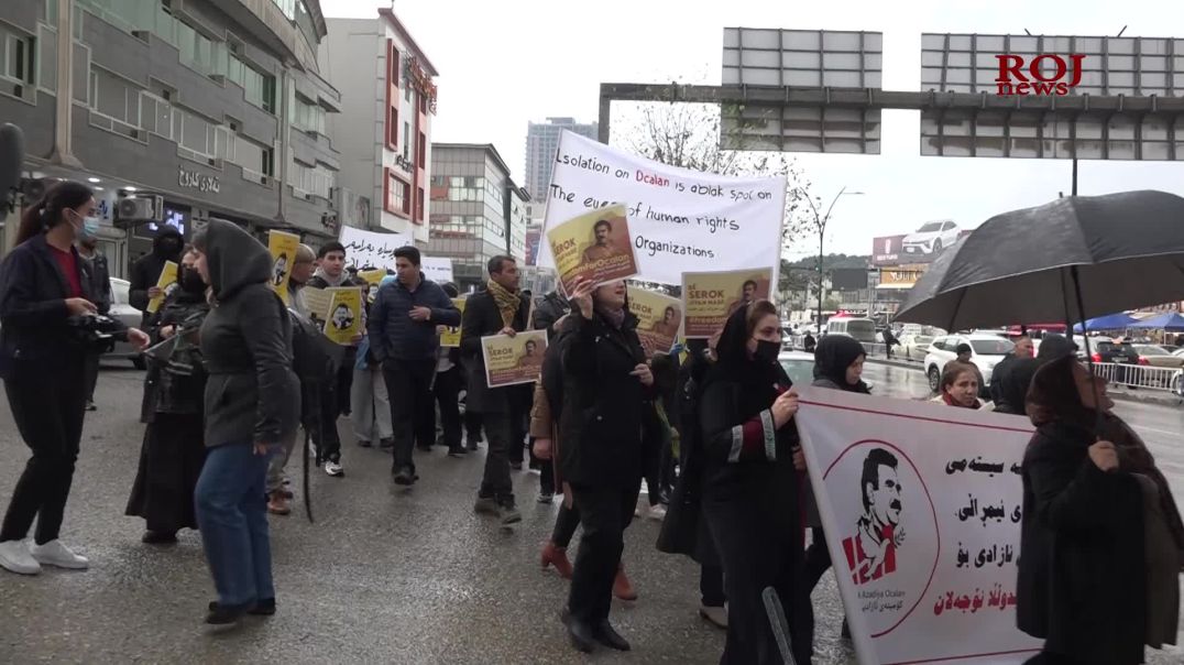 ڕێپێوانی جەماوەریی بۆ ئازادیی ڕێبەر ئۆجالان لە سلێمانی دەستی پێ كرد