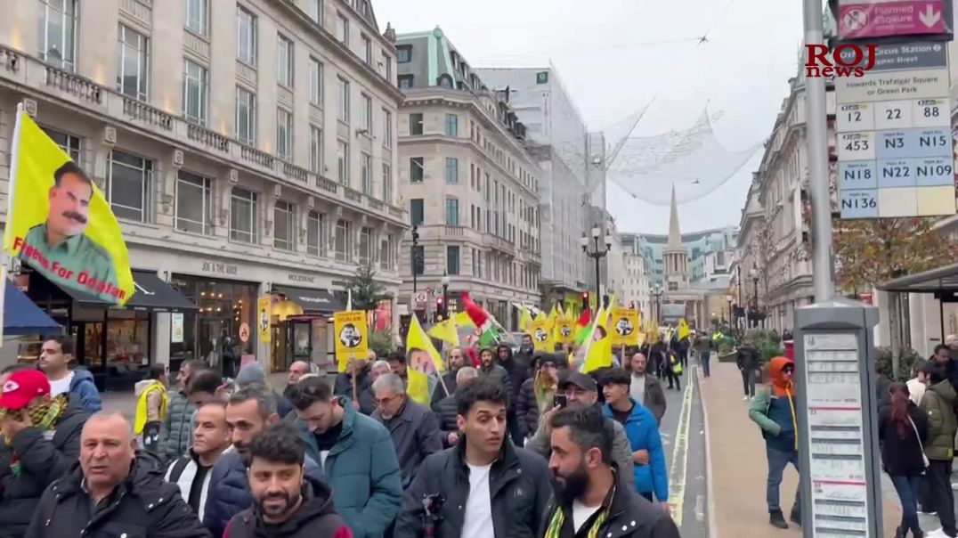 لە لەندەن هەزاران کەس بۆ ئازادیی ڕێبەر ئاپۆ ڕێپێوانیان کرد