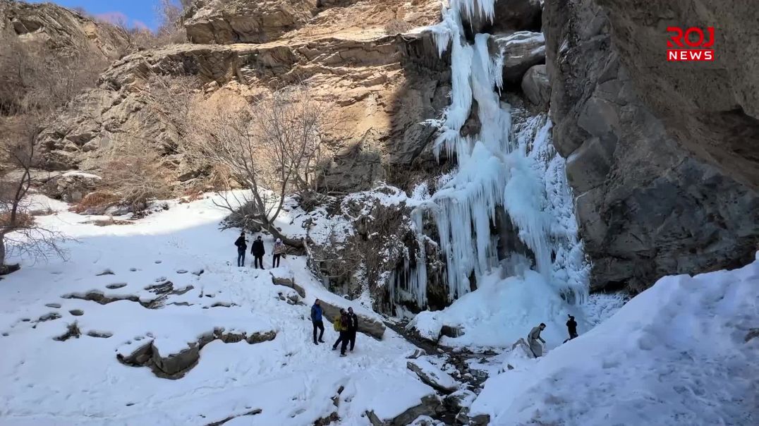 ئەو تاڤگەیەی وێنەكەی لەسەر دراوی پەنجا هەزاری عێراقە بەهۆی سەرماوە بەستویەتی