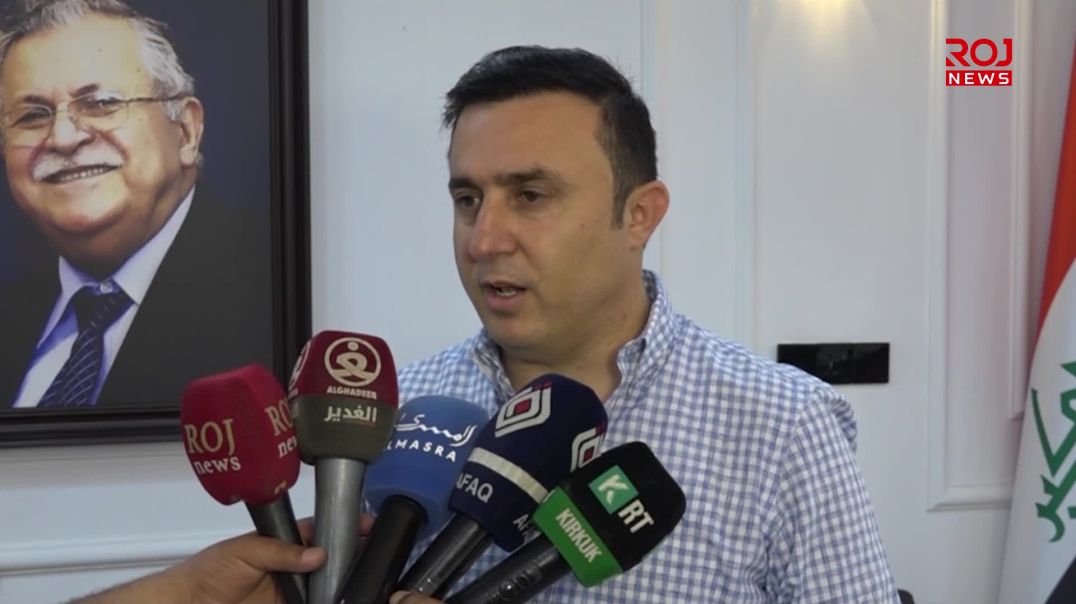 مؤتمر صحفي ل اراس محمد اغا مسؤول مركز تنظيمات السابع للاتحاد الوطني الكردستاني