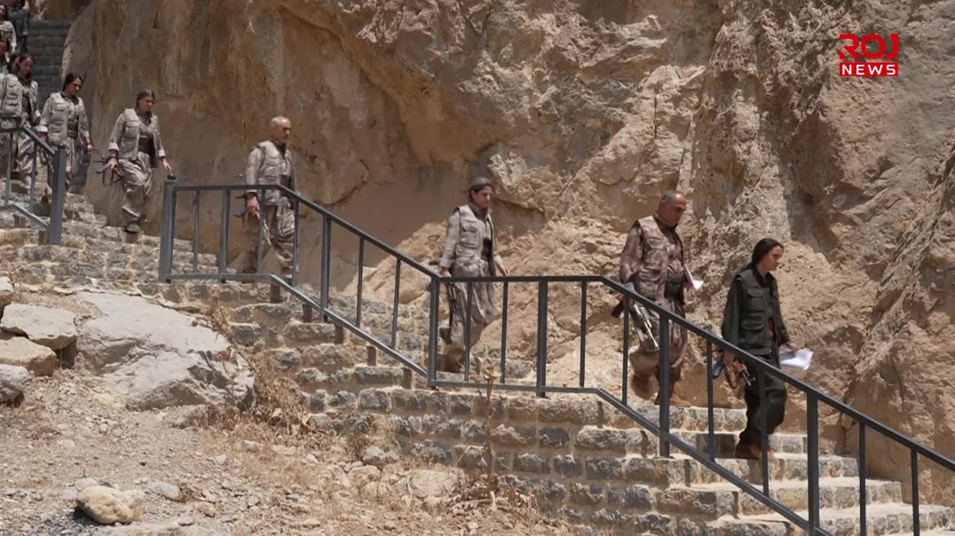 دیمەنی مەراسیمەكەی گرووپێك لە گەریلا بڵاوكرایەوە