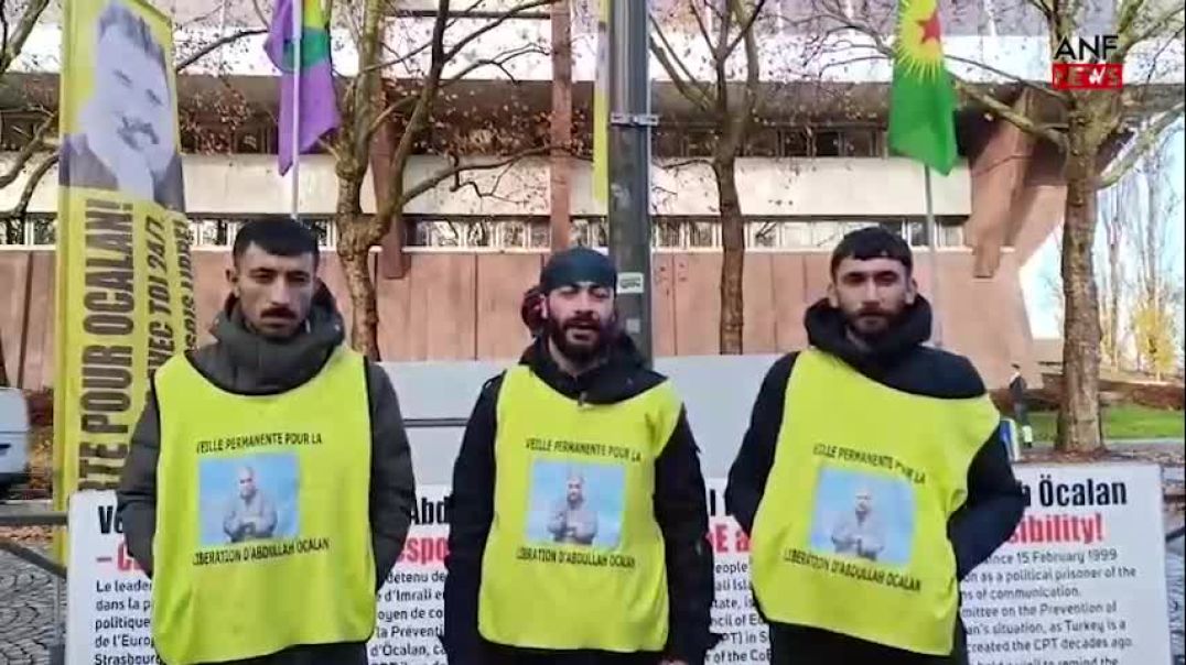 ئێشکگری بۆ ئازادیی ڕێبەر ئاپۆ لە ستراسبۆرگ ٧٠٠ هەفتەیە بەردەوامە