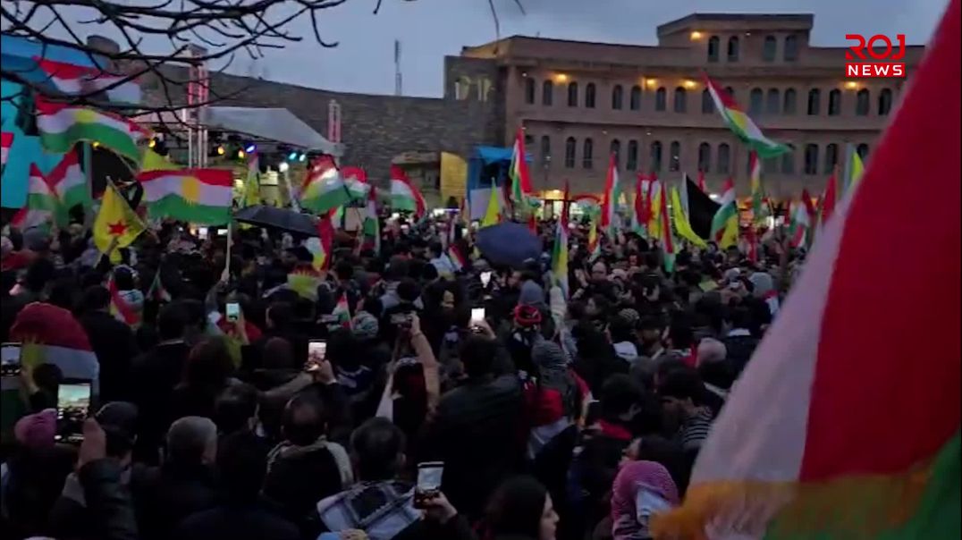 خۆپیشاندانی سەدان هەزار کەسی لە سلێمانی بۆ پشتیوانی ڕۆژئاوا کۆتاییهات