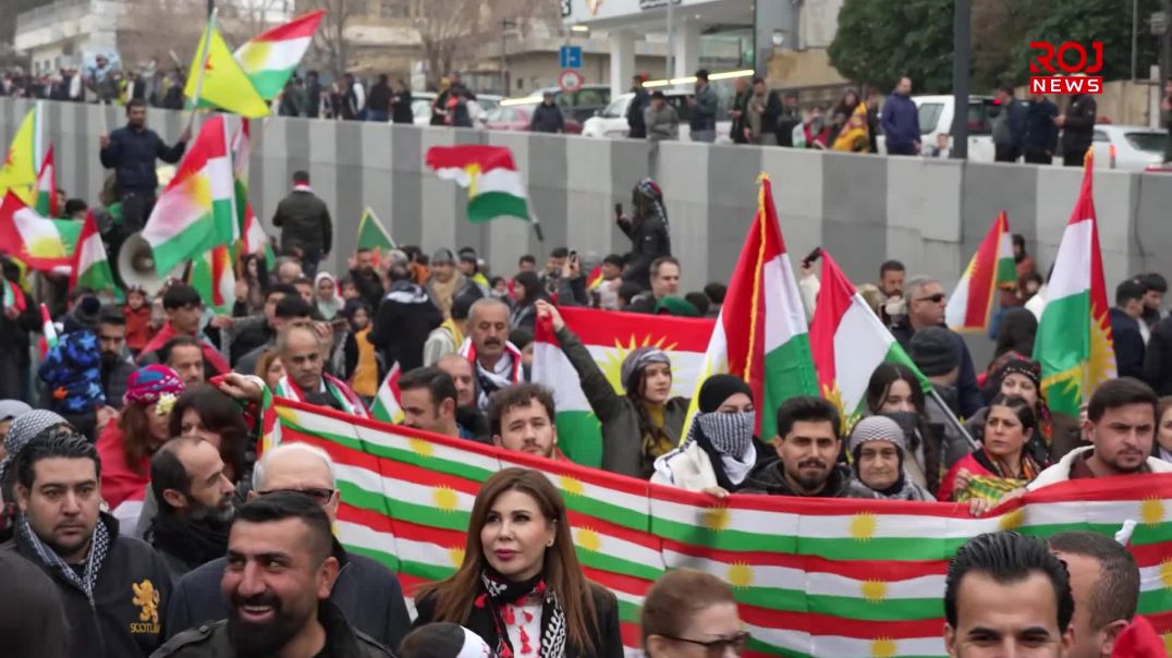 خۆپیشاندانی سەدان هەزار کەسی لە سلێمانی بۆ پشتیوانی ڕۆژئاوا کۆتاییهات