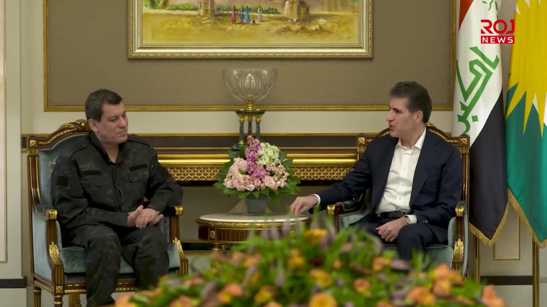 مەزڵووم عەبدی و نێچیرڤان بارزانی لە کۆبوونەوەدان