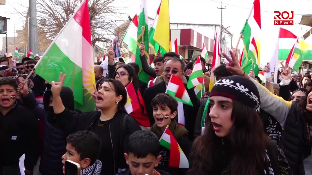 لە هەڵەبجە بۆ پشتیوانی ڕۆژئاوا خۆپیشاندان کرا