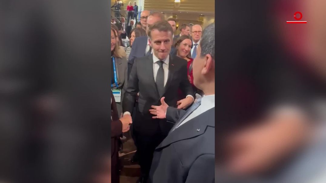 مەزڵووم عەبدی و ئیلهام ئەحمەد لەگەڵ ماکرۆن کۆبوونەوە