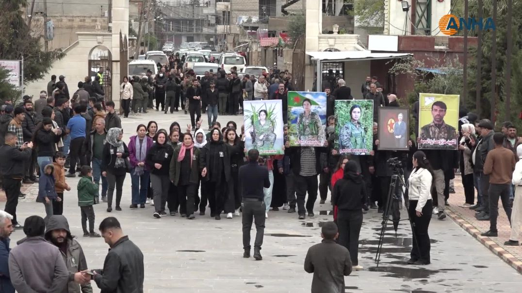 لە قامیشلۆ تەرمی پێنج شەهید بەخاکسپێردرا