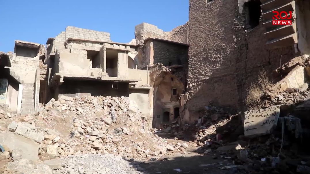 .⁣وكالة "روج نيوز" ترصد مشاهد الأبنية والعمارات المُهدمة في مدينة الموصل بالرغم من تحريرها