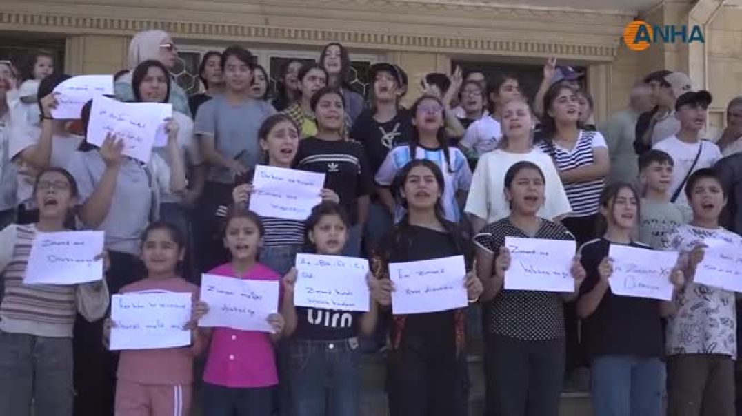 لە حەسەکە و کۆبانێ خوێندکاران داوای خوێندن بە زمانی کوردییان کرد